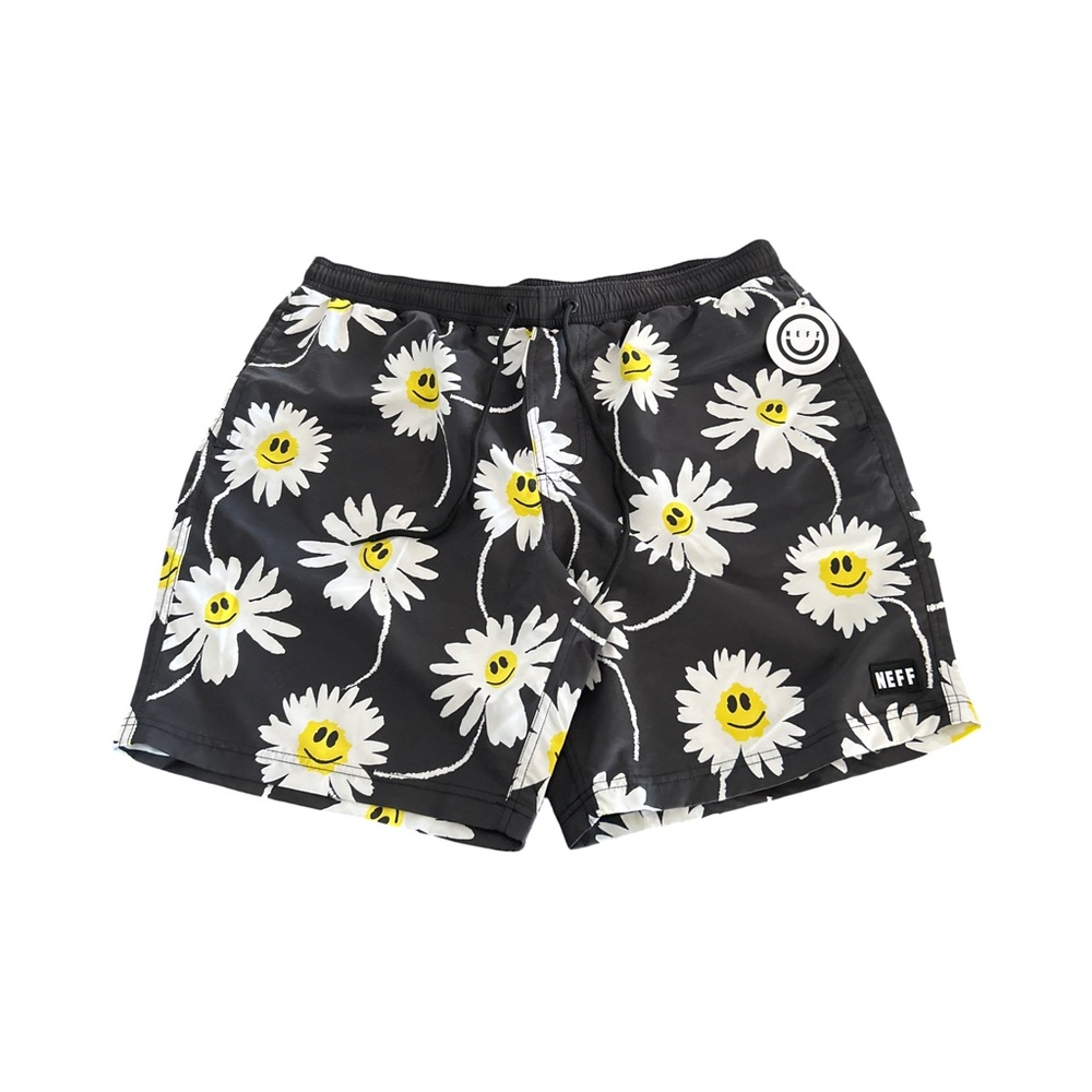 Neff Black and White Floral Shorts